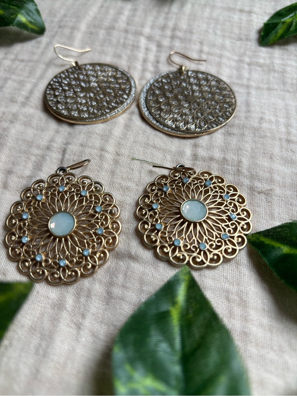 Boho Mandala & Filigree Drop Earring Bundle (2 Pairs) ✨🌿